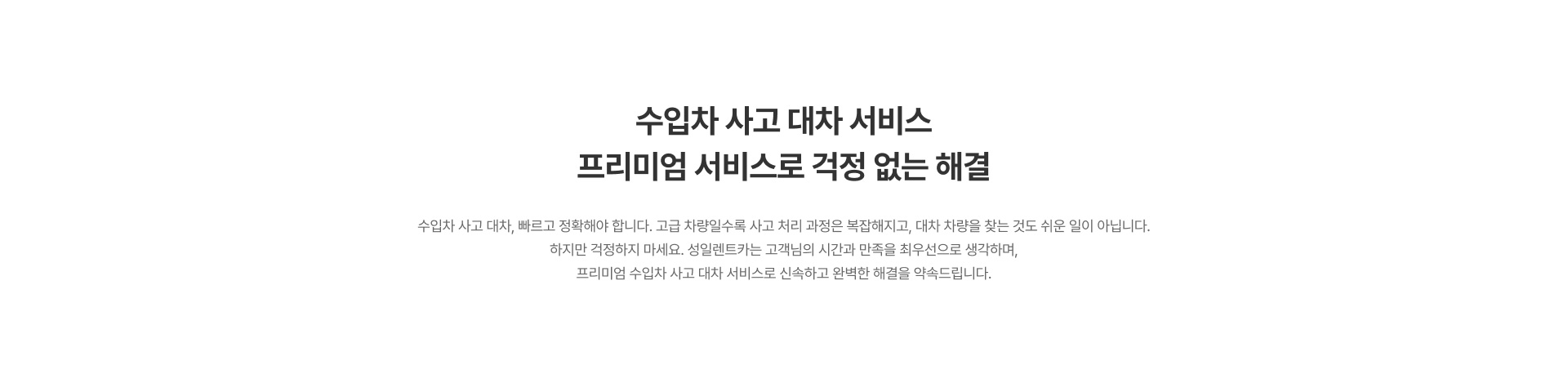 성일렌트카 메인 이미지